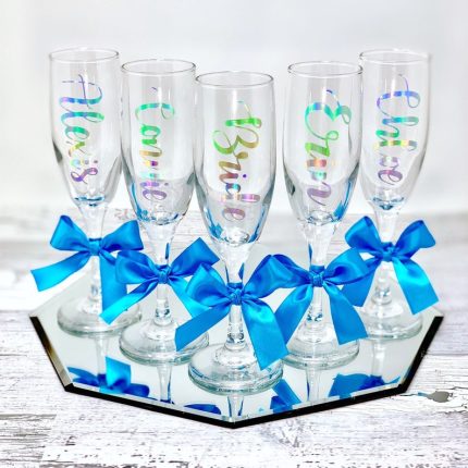 Elegant Personalized Champagne Flute with Name