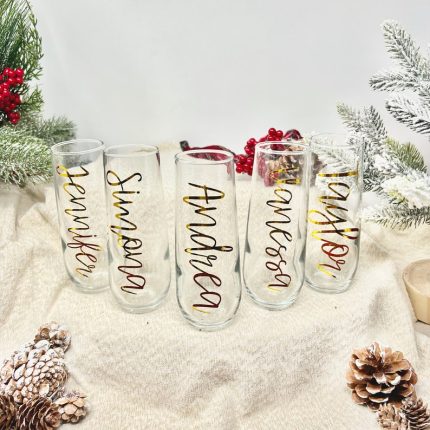 Bridesmaid Stemless Champagne Flute Cup