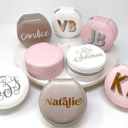 Personalized Round Jewelry Box