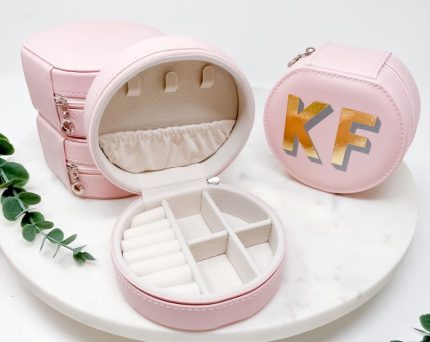 Vegan Leather Travel Jewelry Case