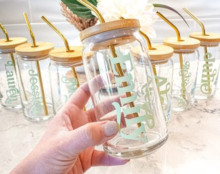 Custom Iced Coffee Glass Cup